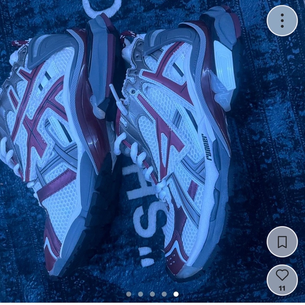 COPY - MEN WHITE BURGUNDY BALENCIAGA RUNNER
